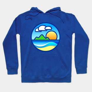 Island Tropic Wave Circle Hoodie